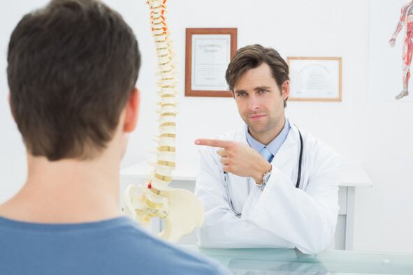 consultation with a doctor with cervical osteochondrosis